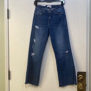 Distressed Blue Jeans